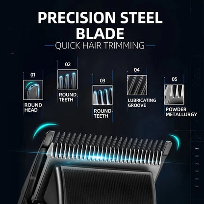 Kemei Professional Barber Hair Clippers Rechargeable Cordless