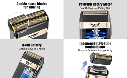 KEMEI Professional Electric Shaver for Men Electric Razors