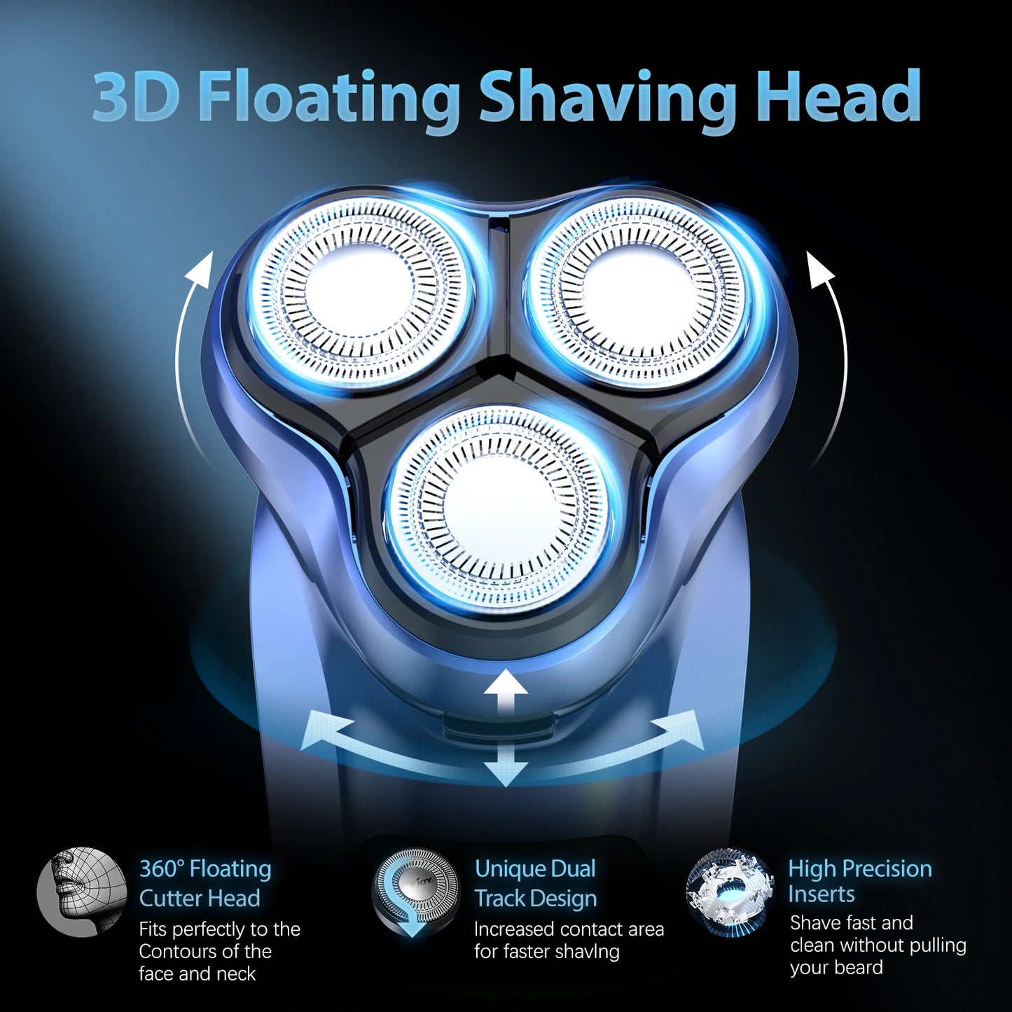Sejoy Electric Razor for Men Waterproof Rechargeable Electric Shavers
