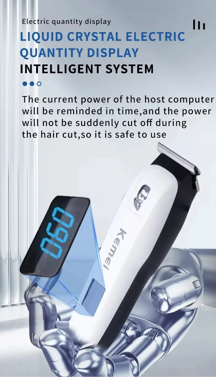Kemei KM-PG809A KM-PG232 LCD USB Charging Hair Clipper