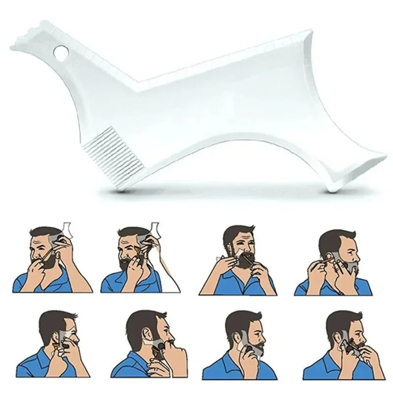Men's Beard Comb Template Clear Ruler Styling Tool