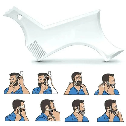 Men's Beard Comb Template Clear Ruler Styling Tool