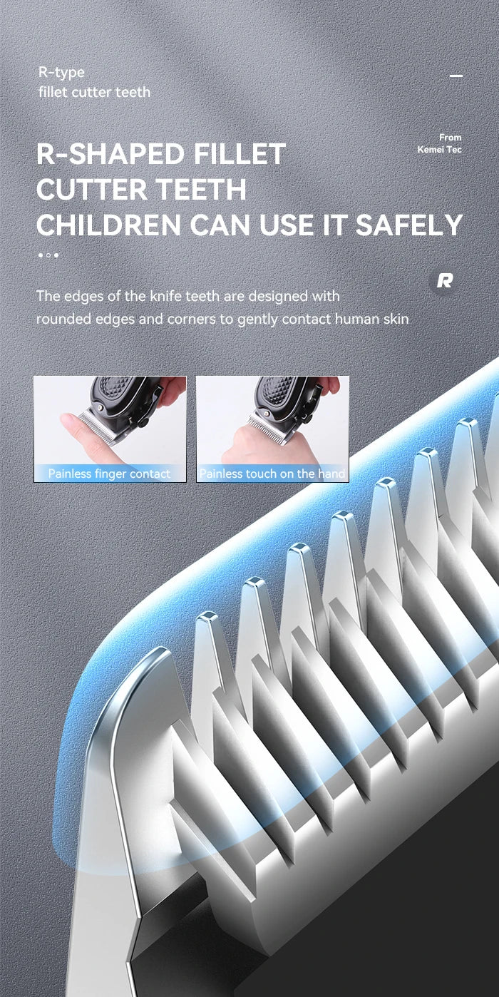 Kemei KM-1071 USB Charging Cordless Hair Salon Clipper