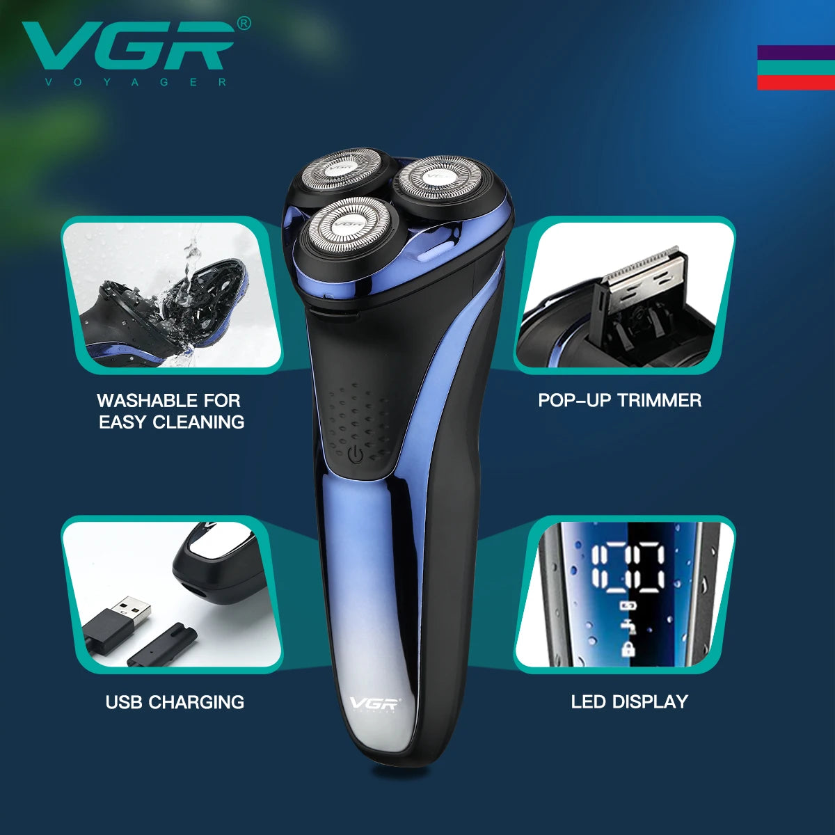 VGR Electric Shaver Professional Razor for Men V-306