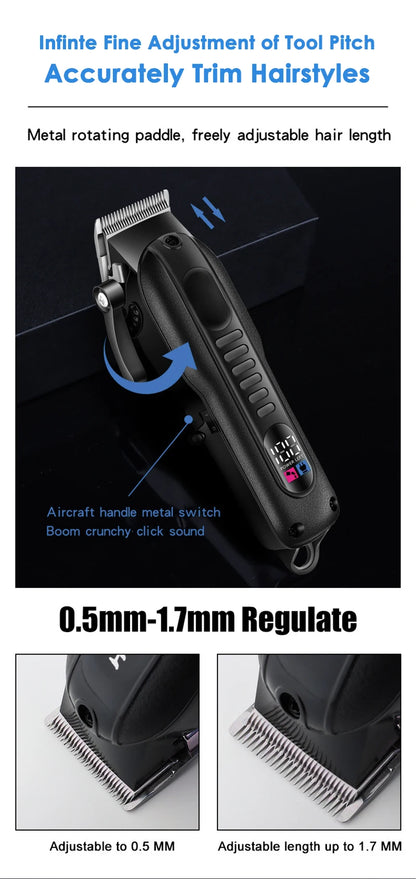 Professional Men Electric Hair Clipper Barber Finish Cutting Machine