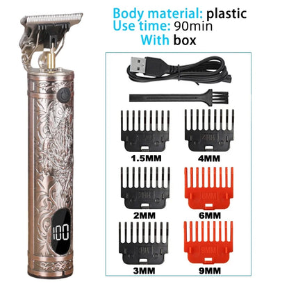 Electric Shaver for Men Digital Display Stainless Steel Cutter Head