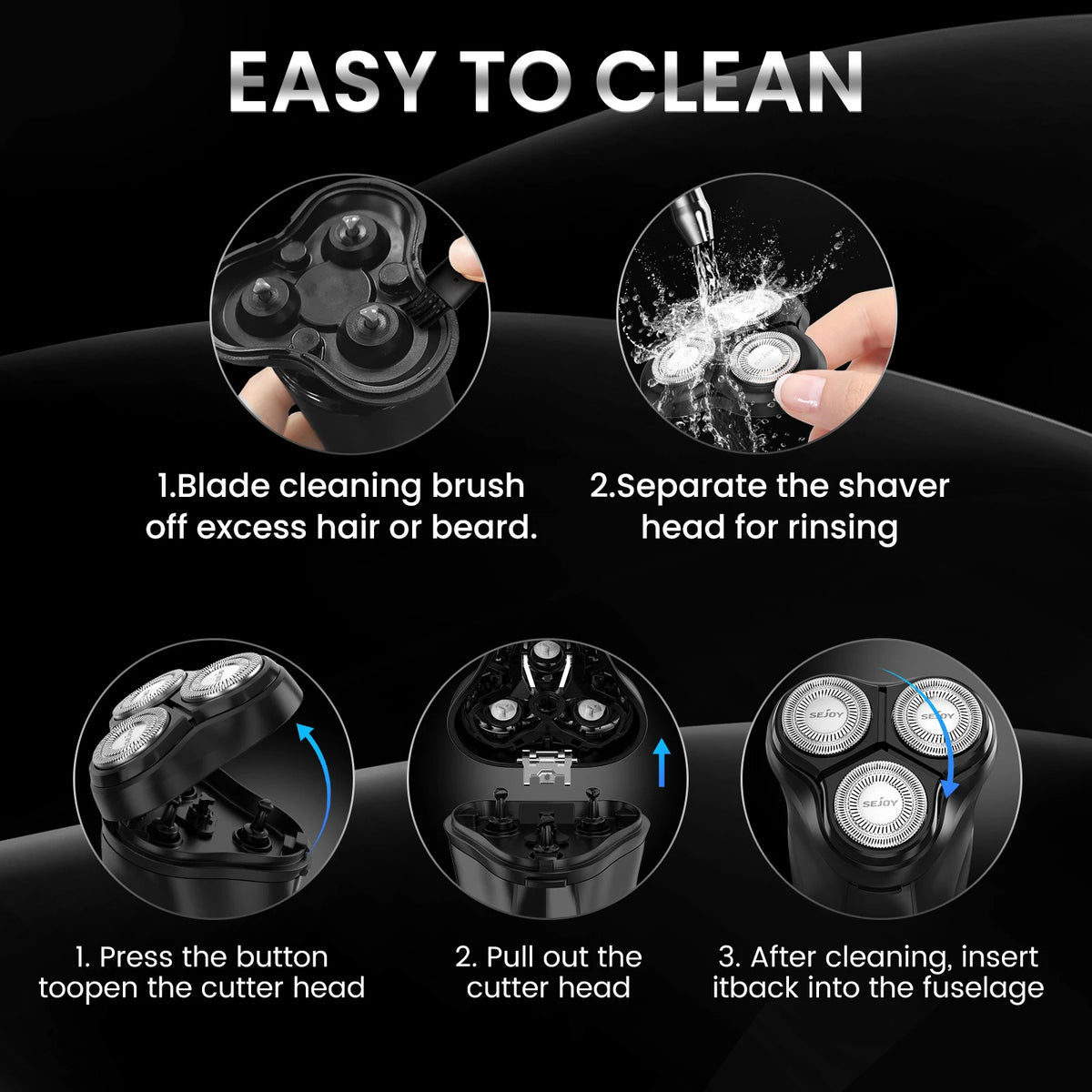 Usb Razor Shaver Portable Clean Razor Men USB Electric shaver Powerful Beard Razor ...