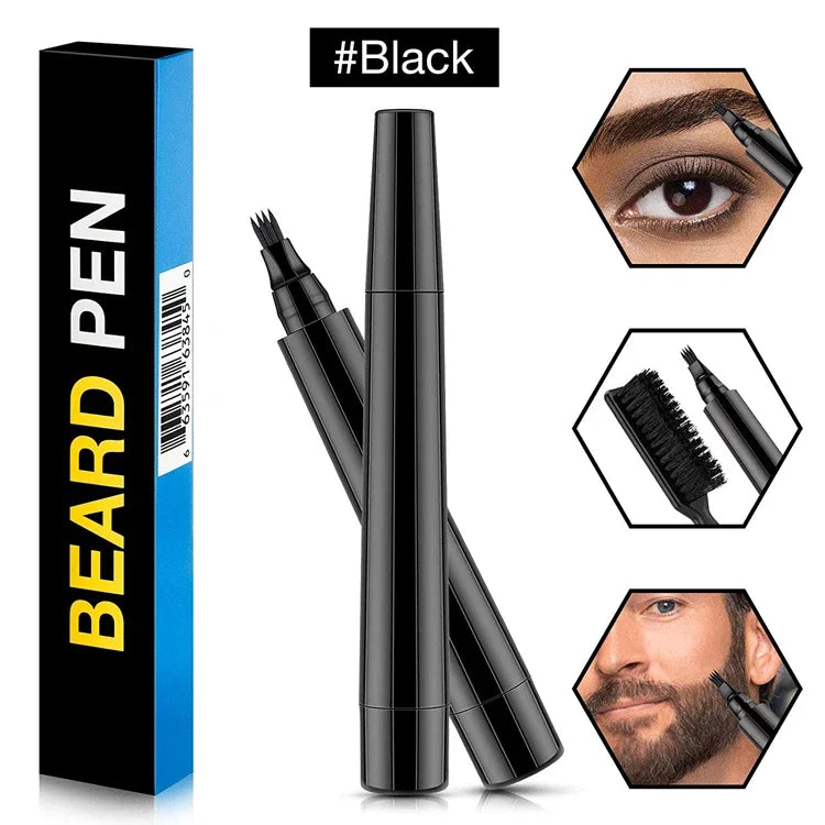 Waterproof Beard Pen Men Whisker Pencil Filler Pencil Brush