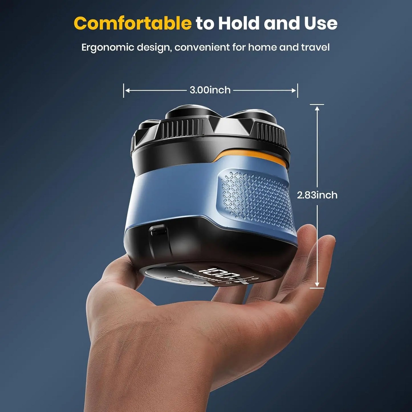6D Electric Head Shaver for Bald Men IPX7 Waterproof Cordless