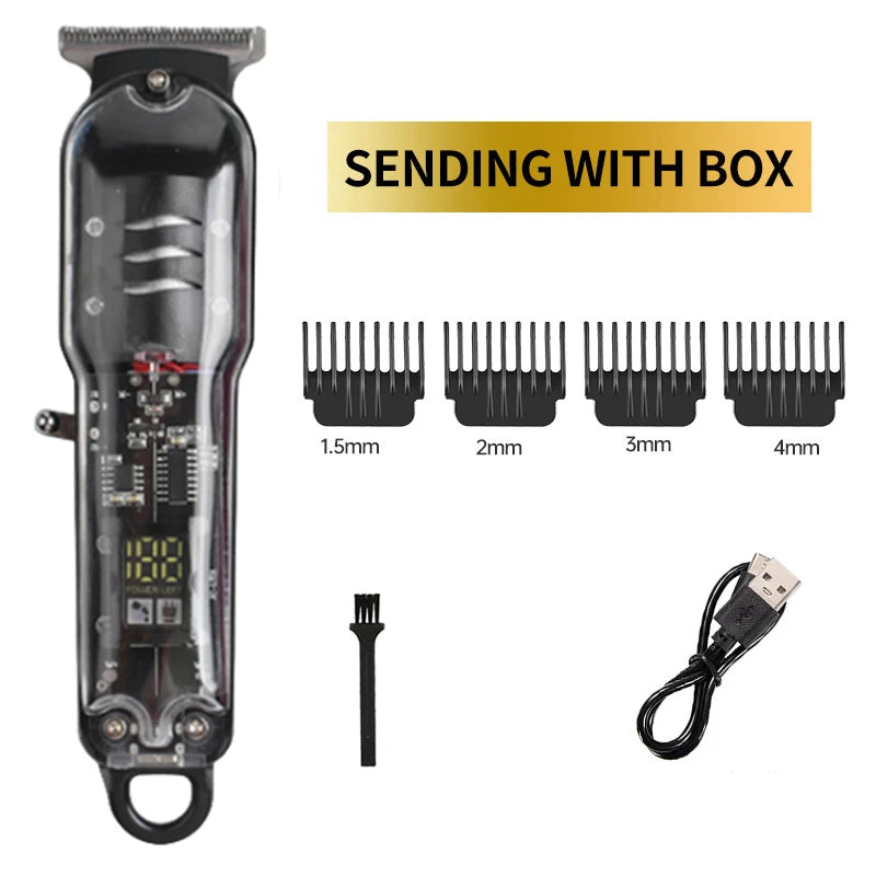 New Transparent Hair Clipper Power Display Hair Clipper