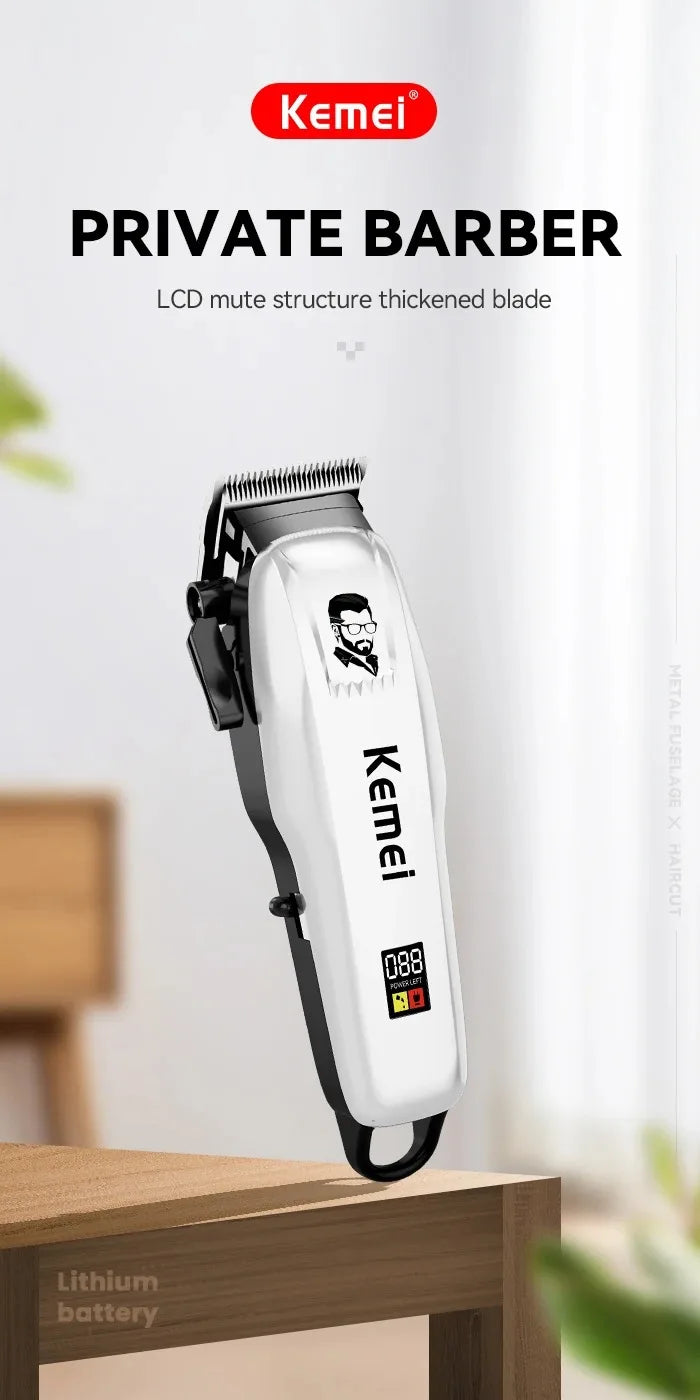 Kemei KM-PG809A KM-PG232 LCD USB Charging Hair Clipper