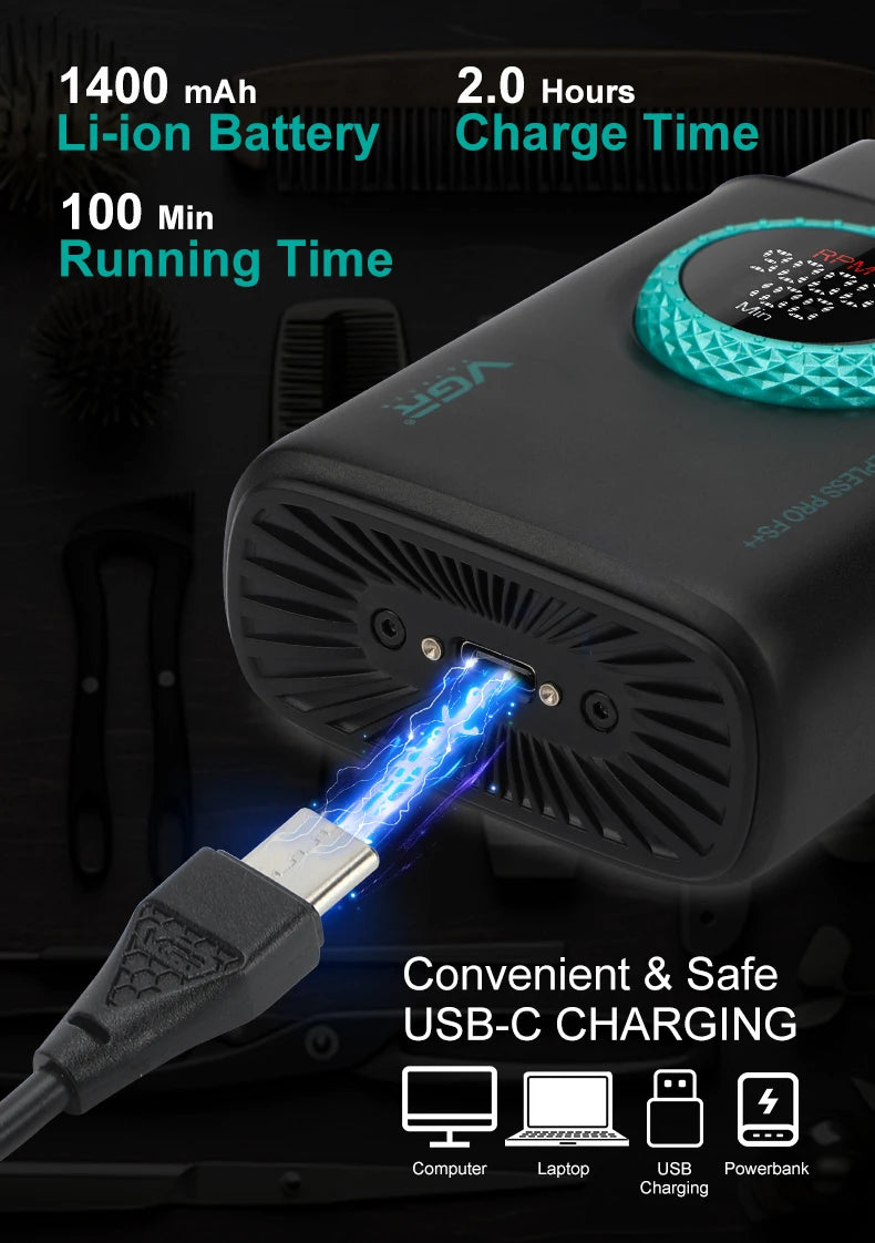 VGR 977 377 new hair trimming set high-end men's hair clipper