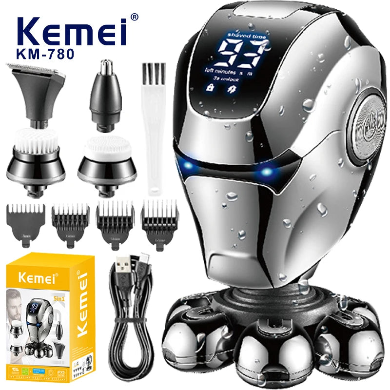 Kemei Head Electric Shavers For Bald Men Waterproof km-780