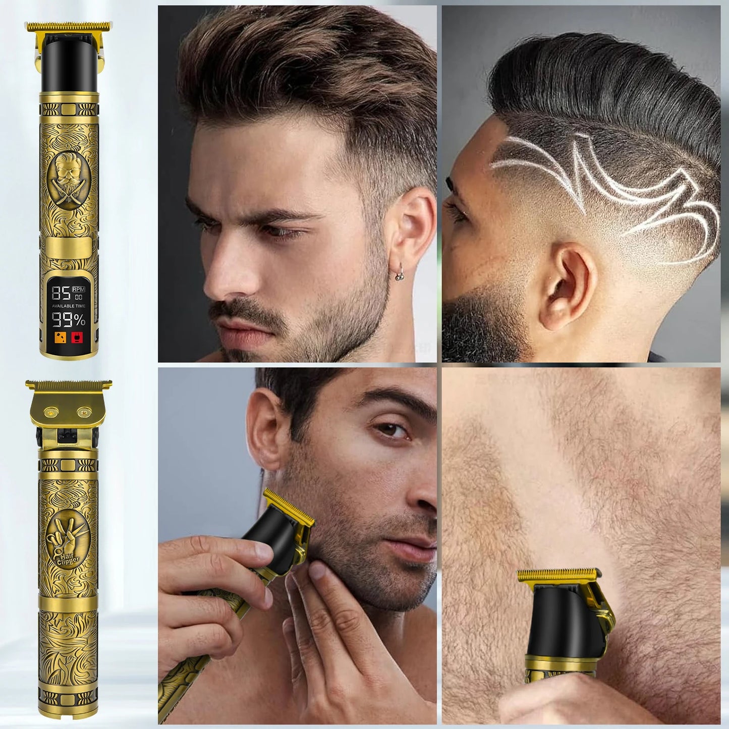 Men's Professional Electric Hair Clipper USB Charging Trimmer