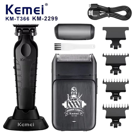 Kemei KM-2299 KM-T366 2 in 1 Professional Hair Clipper Se