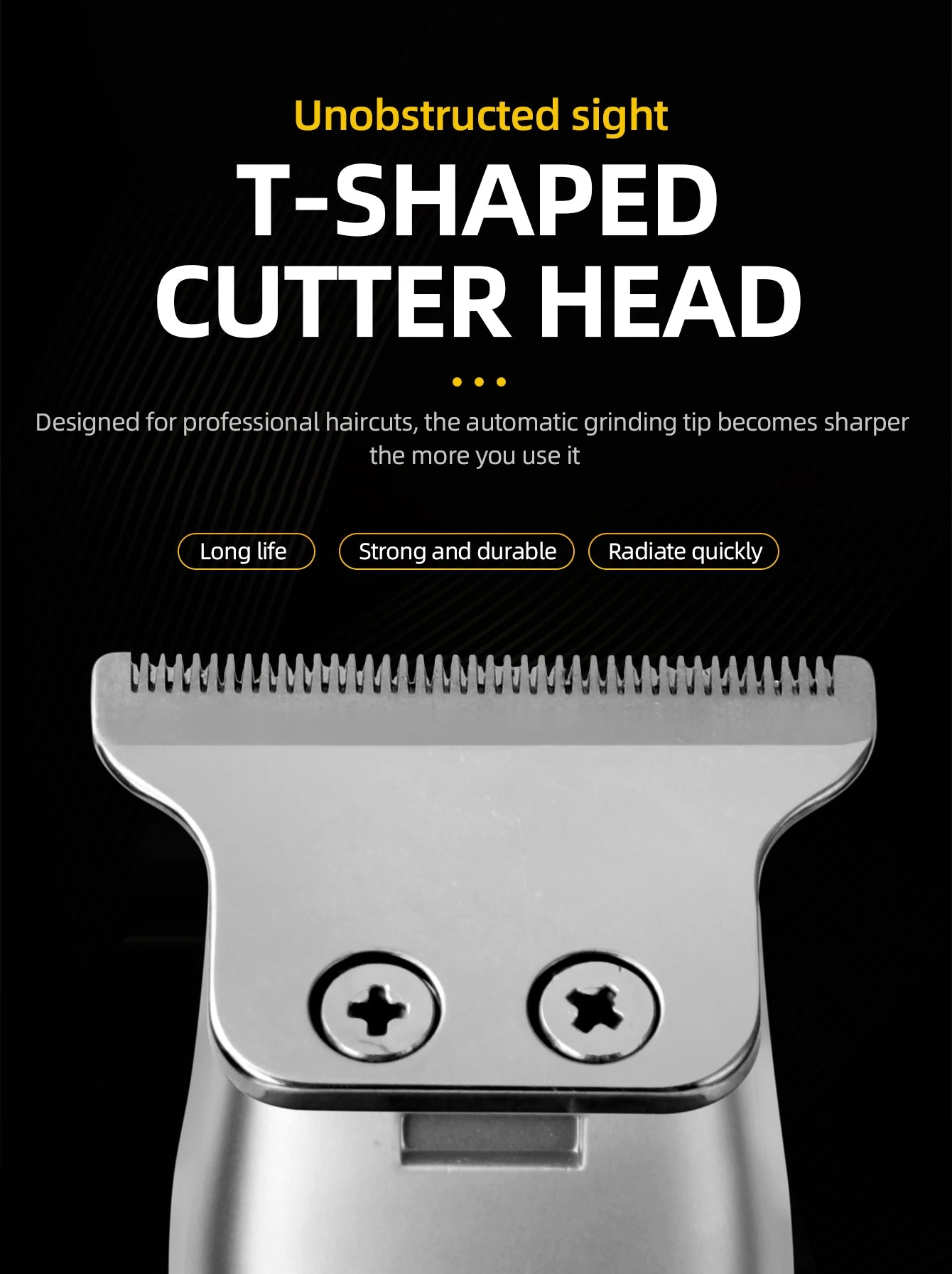 Kemei Professional Hair Trimmer Electric Hair Clipper Bareheaded