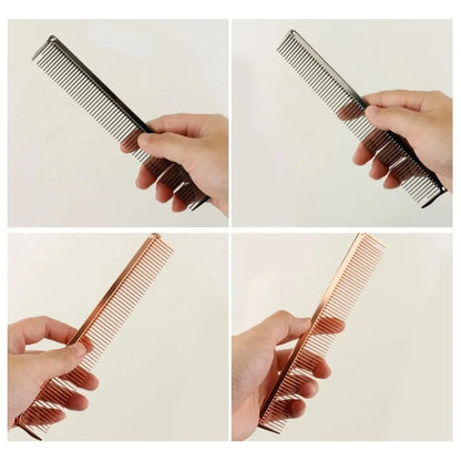 Professional Hairdressing Combs Aluminium Hair Comb Rat Tail