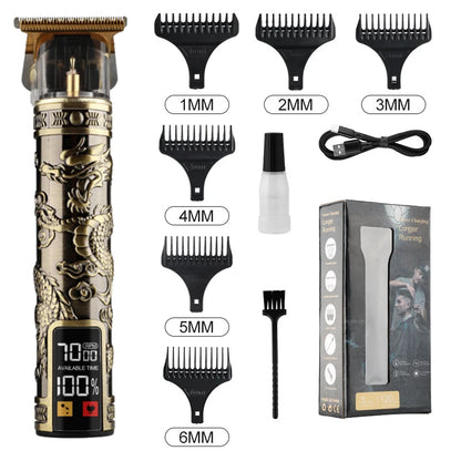 T9 LCD Electric Hairdresser Oil Shaving Head Trimmer