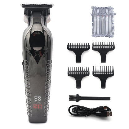 Hair Trimmer for Men Zero Gapped DLC T Blade Oil Head LED Display