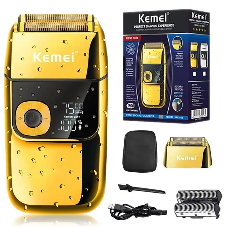 Kemei 2in1 Electric Shaver Men Electric Razor Rechargeable Beard Shaver