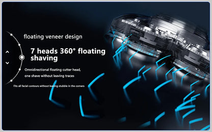Electric Shaver 7D Floating Cutter Head Base Beard Trimmer