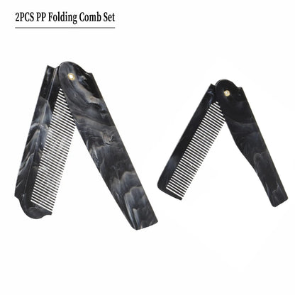 Portable Steel Combs Folding Pocket Beard Combs
