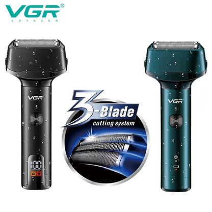 VGR 3 Blades Professional Electric Shaver For Men V-371