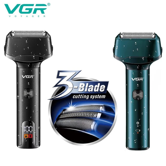 VGR 3 Blades Professional Electric Shaver For Men V-371