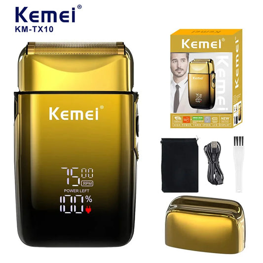Kemei KM-TX10 USB Charging Bald Head Razor Shaving