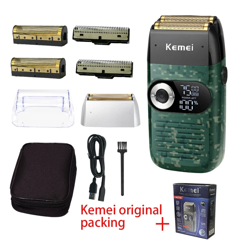 Kemei Electric Shaver Men Rechargeable Beard Shaver