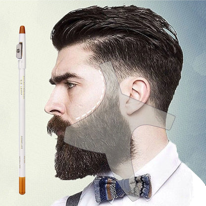Beard Lineup Guide Template Kit White Pencil Shaper
