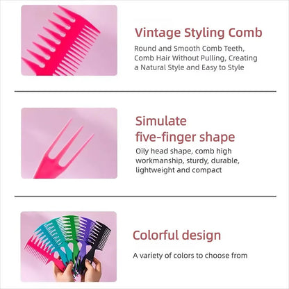 New Hair Texturizer Brush 3-In-1 Big Teeth Double Side