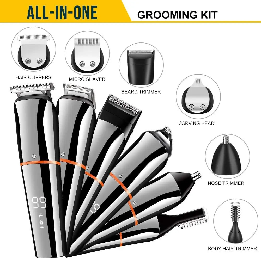 All In One Beard Hair Trimmer For Men Grooming Kit