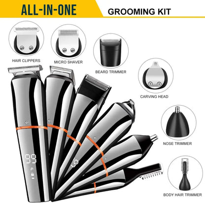 All In One Beard Hair Trimmer For Men Grooming Kit