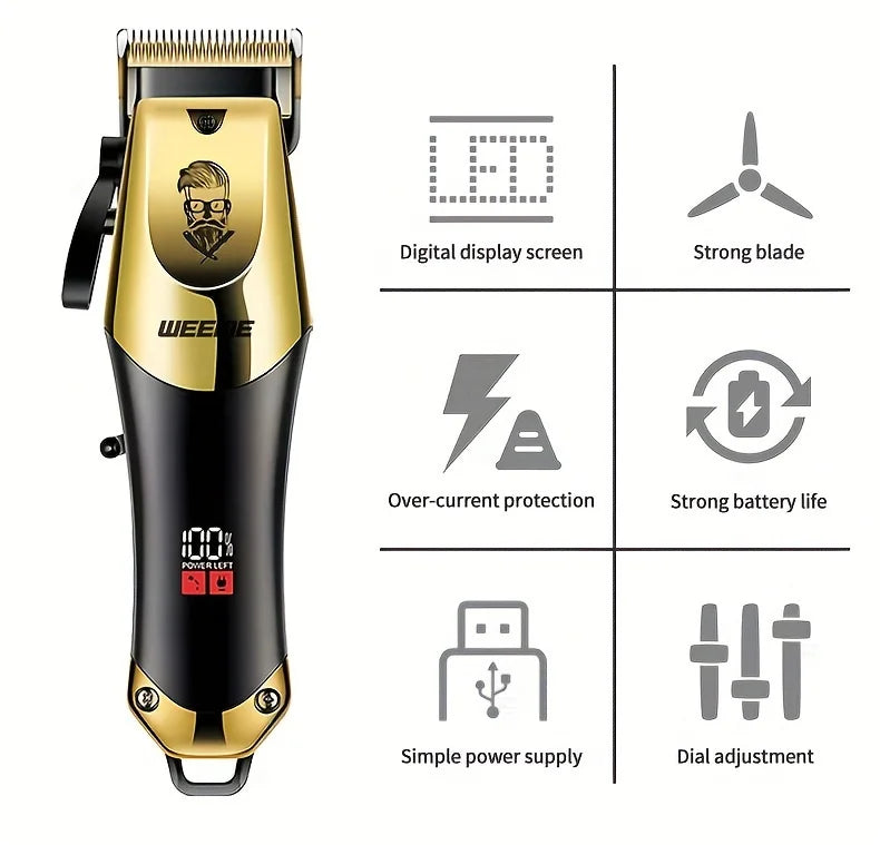 2pcs/Set Professional Hair Clippers For Men Electric Hair Clipper