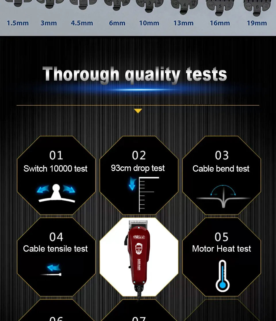 Professional 10W Classical Taper Level Hair Clipper Corded Trimmer