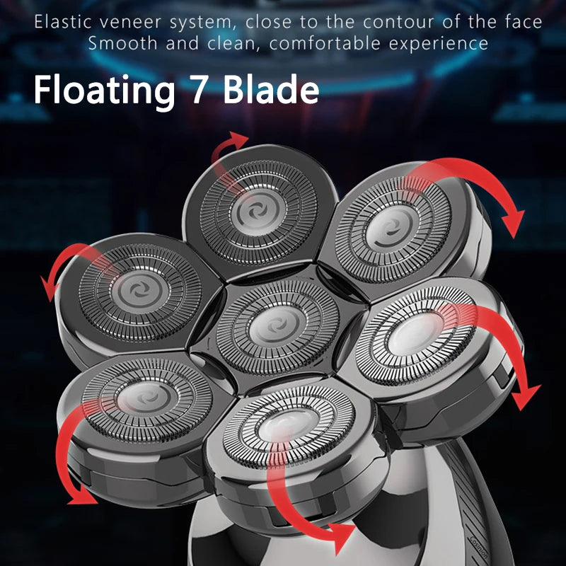 5 IN 1 4D Men's Rechargeable Bald Head Electric Shaver