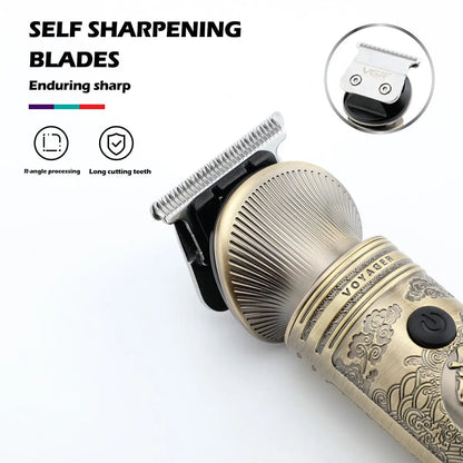 VGR Retro Metal Electric Hair Clipper Household Oil Head Carving