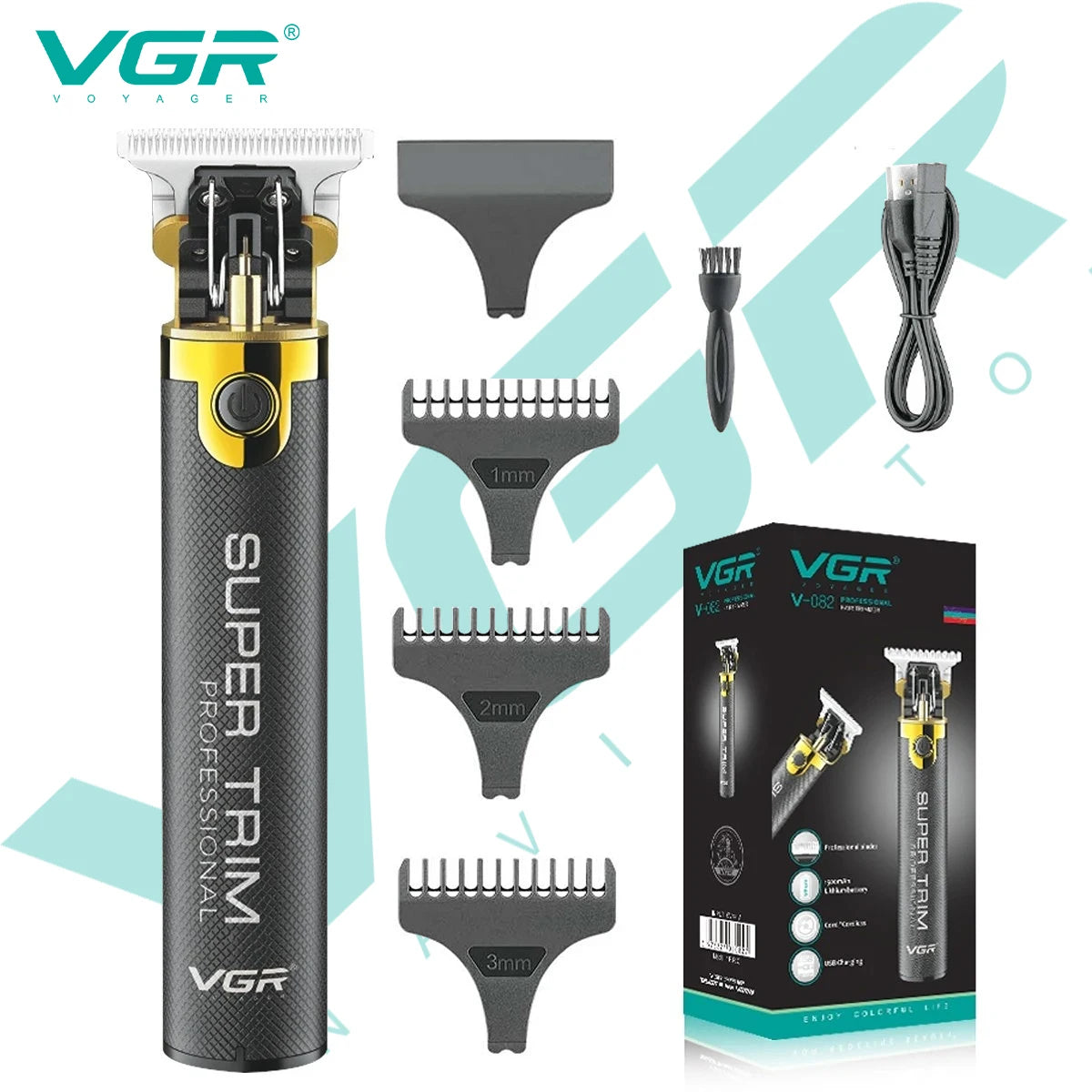 VGR 082 Hair Trimmer T9 Mens Electric Hair Clipper