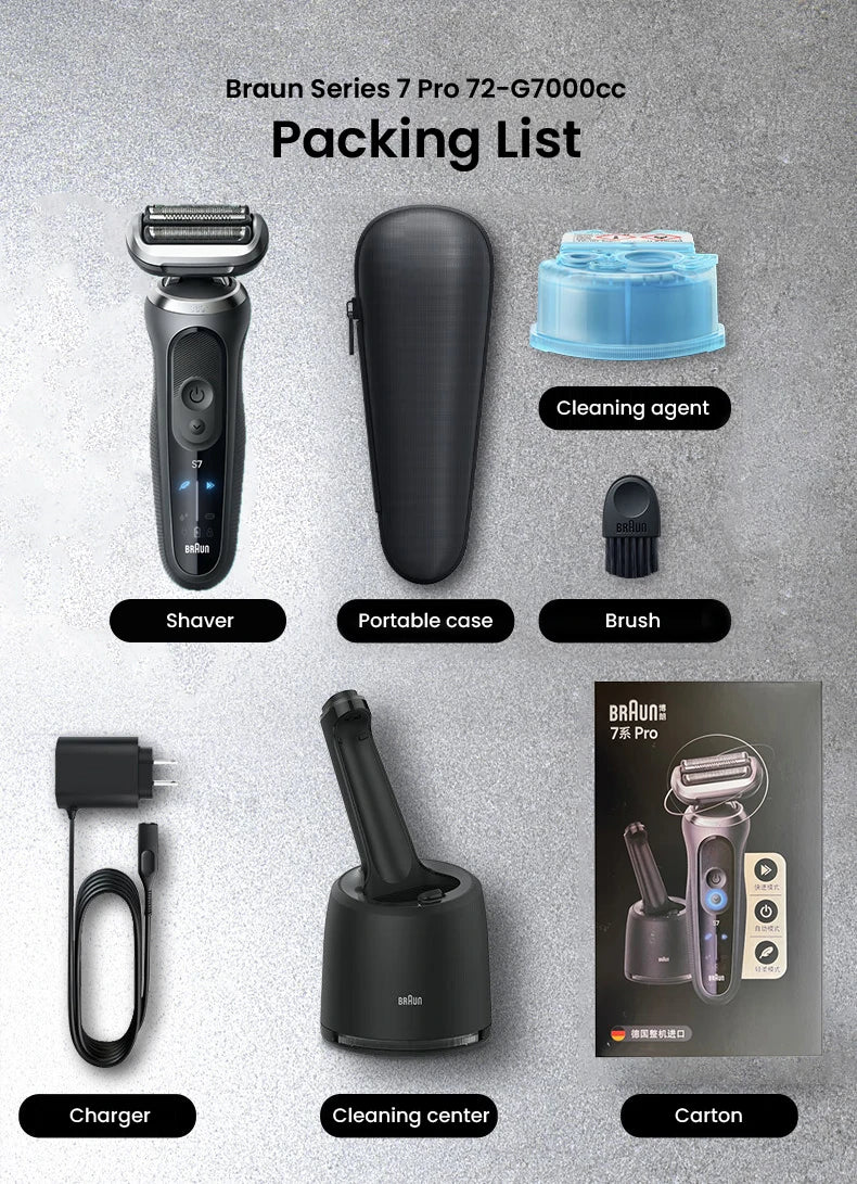 Braun 7 Series Pro Shaver 72-G1200s AUTO Mode Intelligent Shaving