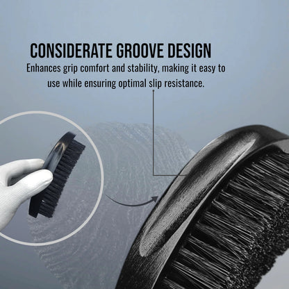Gracemen 360 Wave Brush Afro Men Curved Wooden Handle
