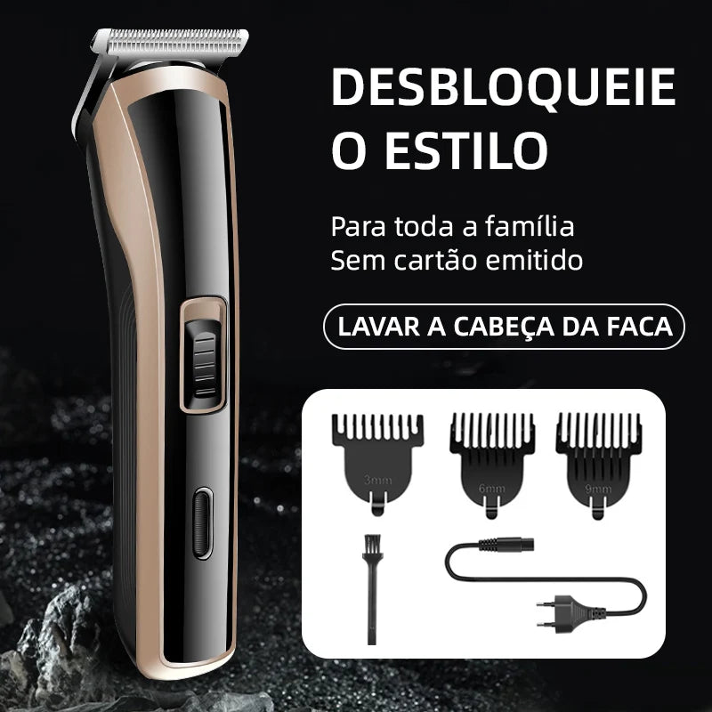 Kemei KM-418 Hair Clipper - Waterproof Rechargeable Hair Trimmer 60min 3W