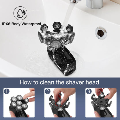 Kensen 5 in 1 Electric Shaver 7D Floating Cutter Head Rechargeable Shaver Kit