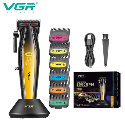 VGR V-992 V-270 high-end men's hair clipper LCD digital display