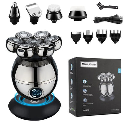 Pro Wet Dry Electric Shaver For Men Beard Hair Trimmer LCD Display