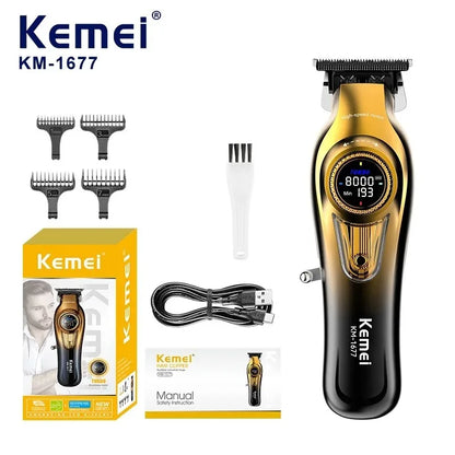 Kemei Rechargeable Barber Hair Clippers Electric Cordless KM-1677