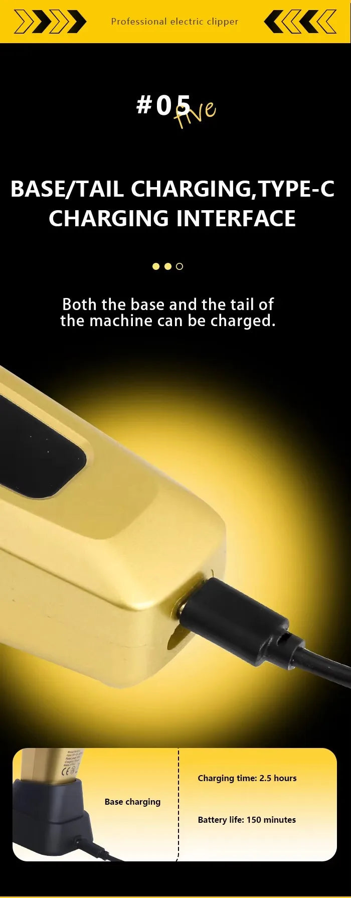 Kemei Electric Clippers Professional Brushless Motor Hair Cut KM-90-4