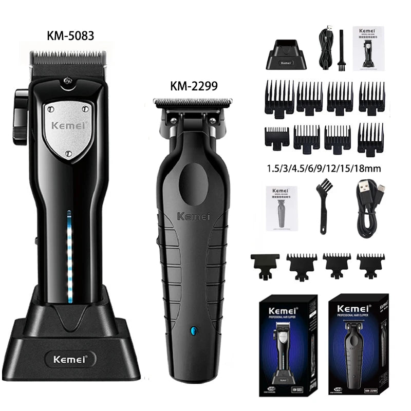 Kemei KM-2299 KM-2026 KM-5083 Professional Hair Clipper Kit