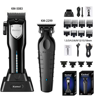 Kemei KM-2299 KM-2026 KM-5083 Professional Hair Clipper Kit