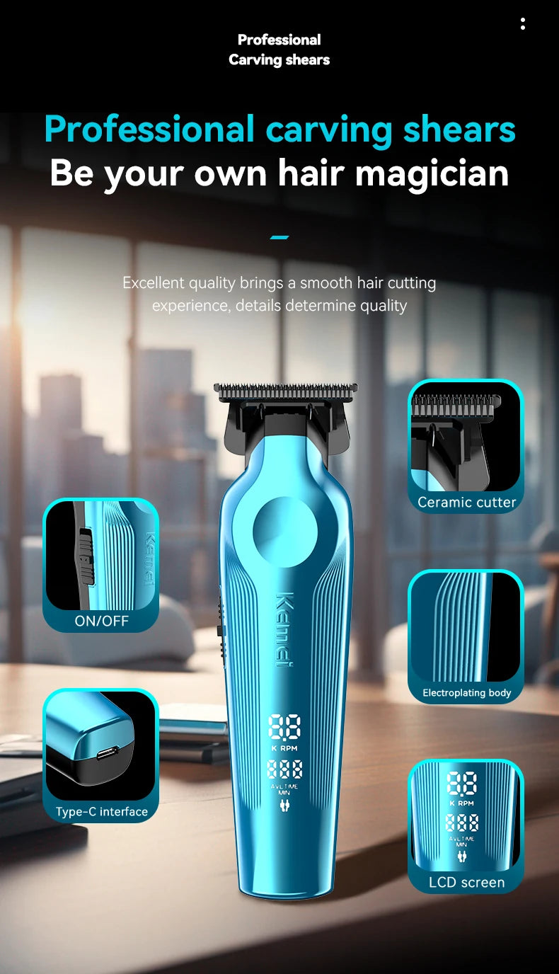 kemei Salon Rechargeable Trimmer Clipper High Speed KM-264